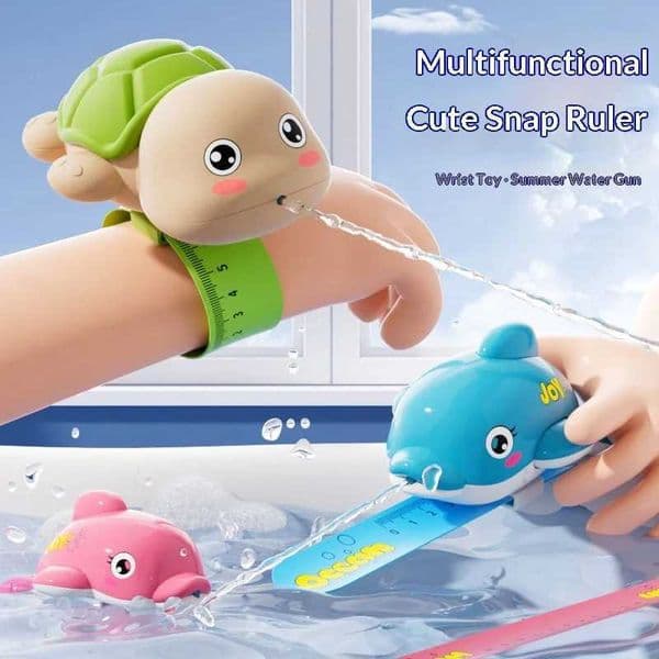 Wrist Water Gun Cute Turtle Dolphin Slap Bracelet Press Type Squirt Toy For Boys Girls Summer Bath Beach Swimming Pool L260523