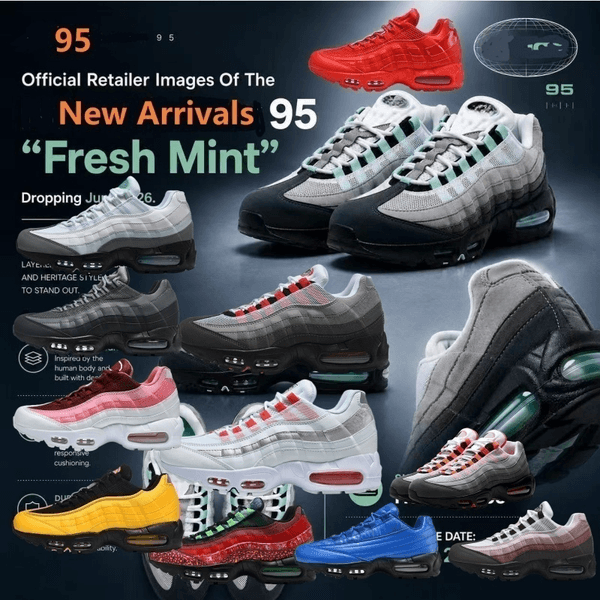 England 95 Fresh Mint 95s Neon Running Shoes Valentine Day What The Big Bubble Big Size 47 48 Sneakers Greedy With Box World Cup Shoe wholesale