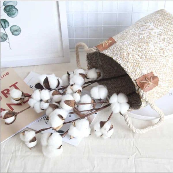 Naturally Dried Cotton Cheap Artificial Plants Floral Branch Vases Wedding Garden Party Decorations Fake Flowers Home Gift Decor L260522