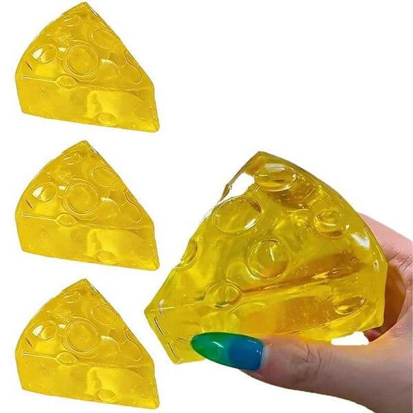 Squishy Cheese Square Fidgets Toys Super Soft MoCHI Cheese Squeeze Toy Funny Anti-stress Sensory Toy Adults Fun Gifts Z260523