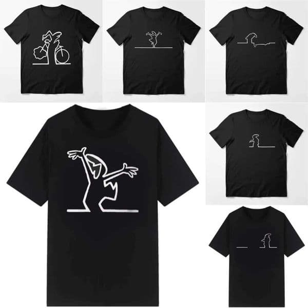 Creative La Linea The Line Osvaldo Cavandoli TV T-Shirt Men Happy Fashion Womens Tshirts Streetwear Tee Casual Tops Camisetas M260522
