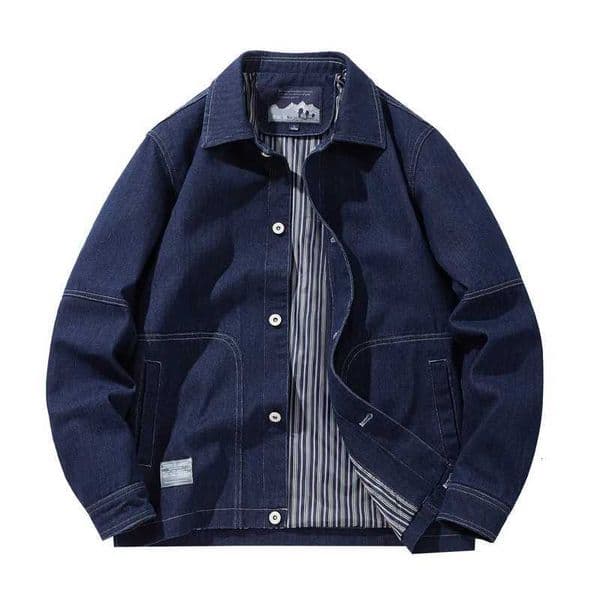 2026 Autumn New Style Mens Washed Denim Blazer with Collar and Casual Jacket for Men Fashionable Mens Jacket Asian size L260520