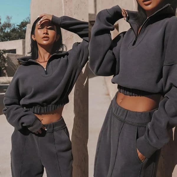2026 New Fashion Leisure Hoodie Set With 3D Silver Words Women Sports outdoor Hoodie+ Jogger Sweatpants Free Shipping