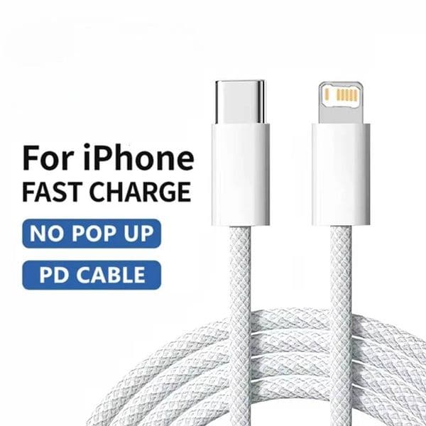 Braided 35W Fast Charge PD Cable For iPhone 13 14 Pro 11 12 mini X XR XS Max 7 8 Plus Quick Charging USB-C Data Cables 1m 2m ddmythur