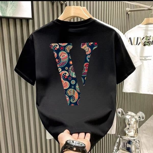 American-style Trendy Brand Ins Pure Cotton Hoodie Printed Men's Polo Short-sleeve Designer T-shirt New Summer T-shirt Fashion Loose And Versatile Round-neck Tee