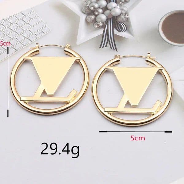 5CM Hoops Big Hoop Designer Earrings for Womens Lady Orrous Girls Ear Studs Classic Jewelry Earring Valentine's Day Gift Engagement for Women