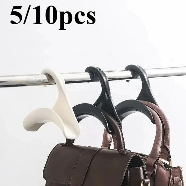 10pcs Widen Plastics Hanger Connection Hook Stackable Space Saving Storage Multifunctional Bag and Hat Hanging Rack 260522