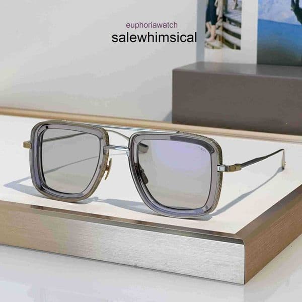 Designer sunglasses Luxury DTaS Fashionable Handmade Square Frame Unisex Minimalist Designer Sunglasses Casual Versatile Flat Lens Glasses Vacation Sun Protect