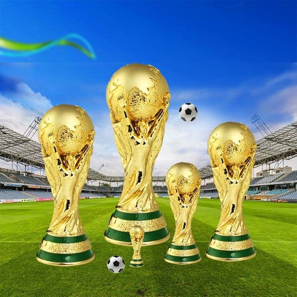STOCK 2026 World Cup Replica Resin Hercules Trophy Model Gold Plated Football Championship Award Souvenir Home Decor For Fans Free Shipping