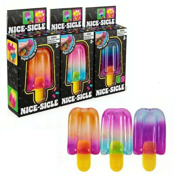 Nee doh Nice Cone Colorful Ice Cream Shaped Sensory Stress Reliever Fidget Tool Anxiety Focus for Adults Kids BY Sea