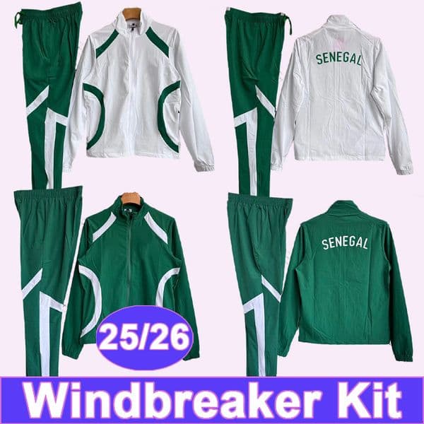 2026 senEGal Mens Windbreaker Kit Soccer Jerseys National Team NDIAYE SARR GUEYE KOULIBALY MATAR SARR Training Wear Football Shirts Child Uniforms