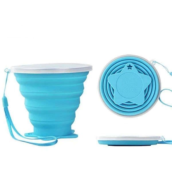 Folding Cups 270ml Water Silicone Retractable Coloured Portable Outdoor Coffee Handcup Waterbottle Travel Cup S260523