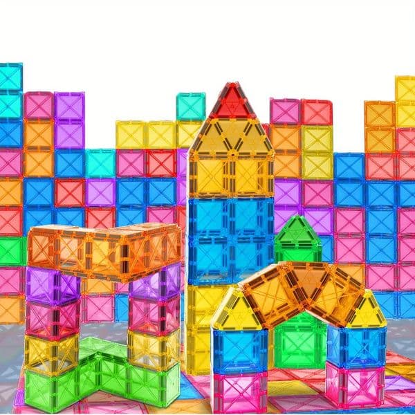 30/50/100 Magnetic Tiles Enhance Hands-On Ability and Creativity Youth Education Puzzle Collage Random Color Birthday Gift260514