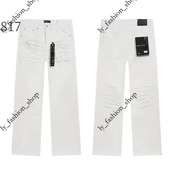purples Jeans 2026 New Mens Designer Jeans Fashion Ripped Joggers Baggy Wide Leg Jean Denims For Man Black Hip Hop Distressed Flared Sweatpants purple Jeans 1a0