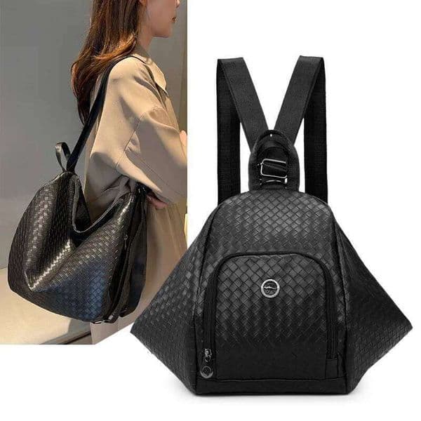 2026 Trendy Women's Large-Capacity Woven Backpack Stylish Sophisticated Perfect for Travel Casual Commuter Shoulder Bag