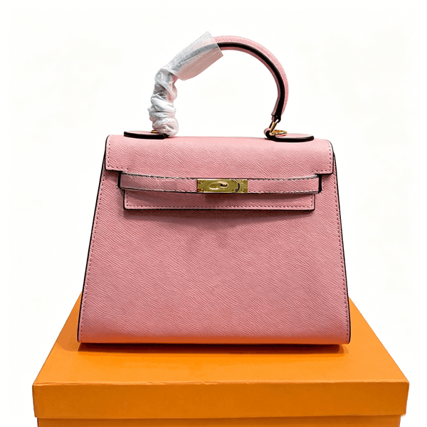 New Luxury Designer Leather Tote Handbag Minimalist Solid Color Handle Shopper Bag Unique Large Capacity Shoulder Purse Elegant Office Work Bag Clutch Bag pink bag