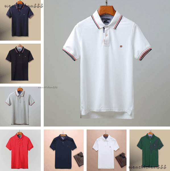 TH Polo Shirt Designer Men's T Shirt Solid Business Classic Embroidery Men Lapel Top Fashion Play Luxury Brand Polos Shirt Men Highend Tee Comfortable Man T-Shirt