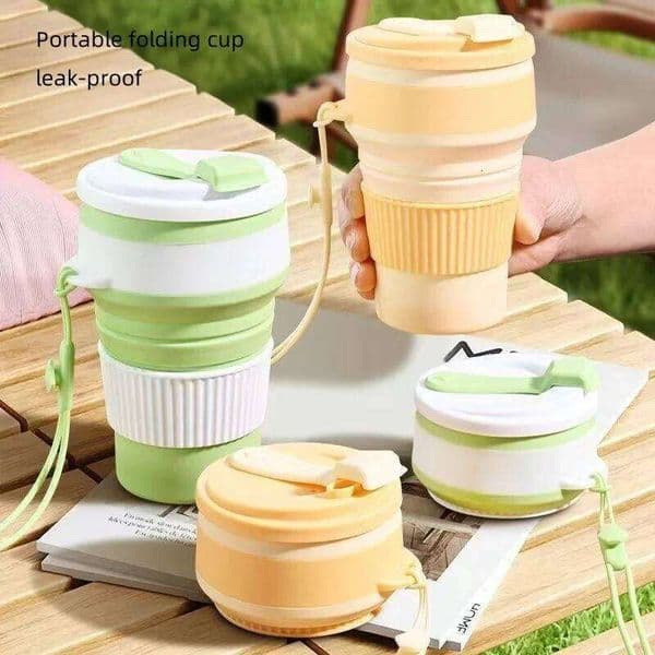 350ml Silicone for Travel And Camping Portable Compression Folding Telescopic Outdoor Foldable Water Cup S260523