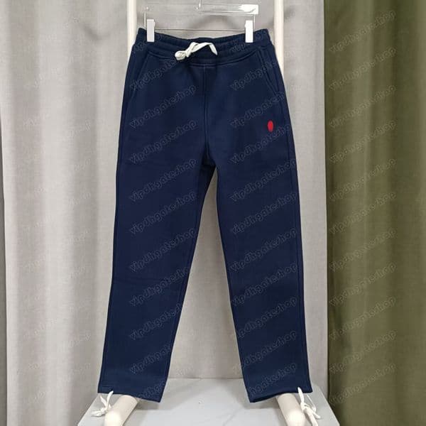 Men Rlcasual Pants Cotton Fleece Embroidered Sweatpants Men's Drawstring Jogger Straight-Leg Casual Pants Sports Running Slow Running Pants