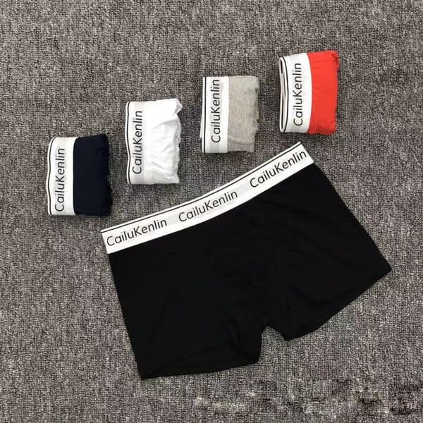 Soft Cotton Men's Boxer Briefs 5 Pack Solid Color Soft Cotton Underwear Elastic Waistband Breathable Daily Wear underpants