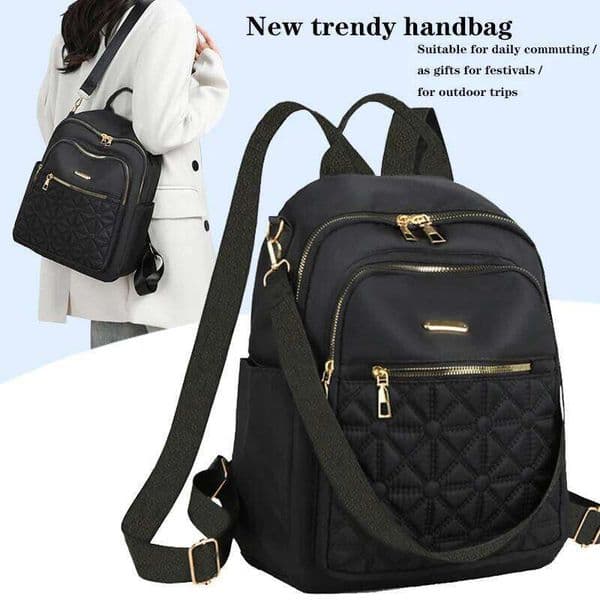 Sleek Versatile Backpack for Daily Travel Stylish Quilted Multi-color Lightweight Casual Functional Bag