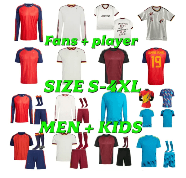 2026 2027 World Cup SPAIN 26 27 Soccer Jerseys PEDRI GAVI LAMINE YAMAL MORATA Carvajal OLMO FERRAN RODRIGO ZUBIMENDI MERINO Men Kid Kit Football Shirt player version