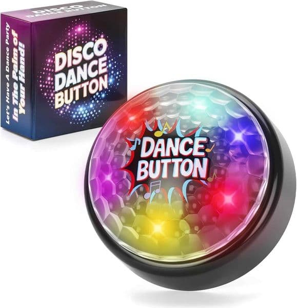 Disco Dance Button with 5 Songs Funny Buttons for Party Supply Desk Toys for Office Coworkers Adults Gag Gifts X260525