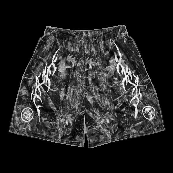 Street Sports Vintage Y2k Flame Jungle Graphics Camouflage Basketball Shorts Sport Training Breathable Fashionable Casual Shorts Q260525