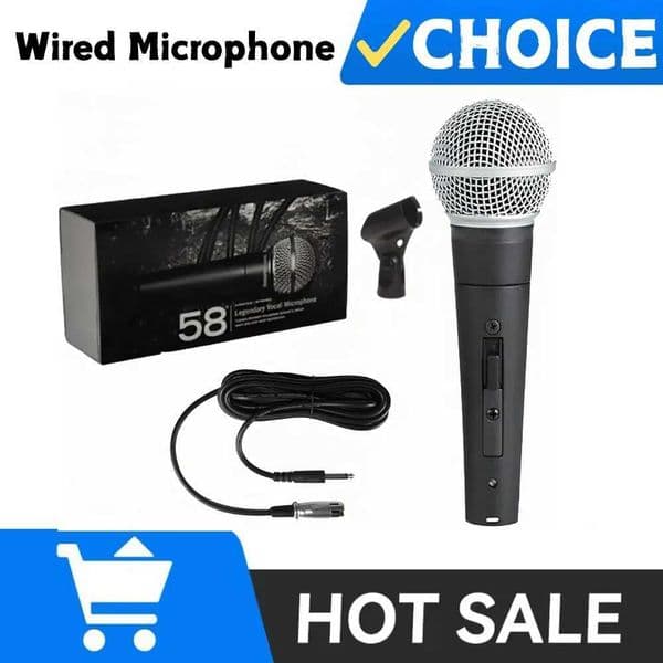 Good Handheld 58 Metal Cardioid Dynamic Microphone For Stage Singing Professional Wired Microphone Karaoke BBOX Recording Vocal T260525