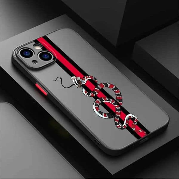 Classic Street Snake Line Phone Case for 15 16 Pro Max 14 Plus 12 13 11 Pro Max SE 7 8 14 Pro XR XS X 15Pro 12 Mini TPU L260524