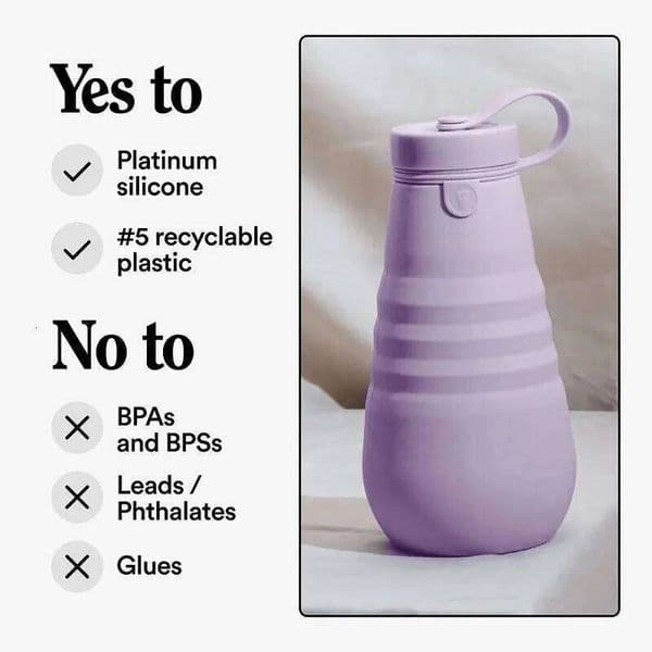 1Pc 20oz / 592ml Collapsible Bottle,Leak-Proof Reusable Silicone Travel Cup,Outdoor Hiking Water Cup Bar Tool S260523