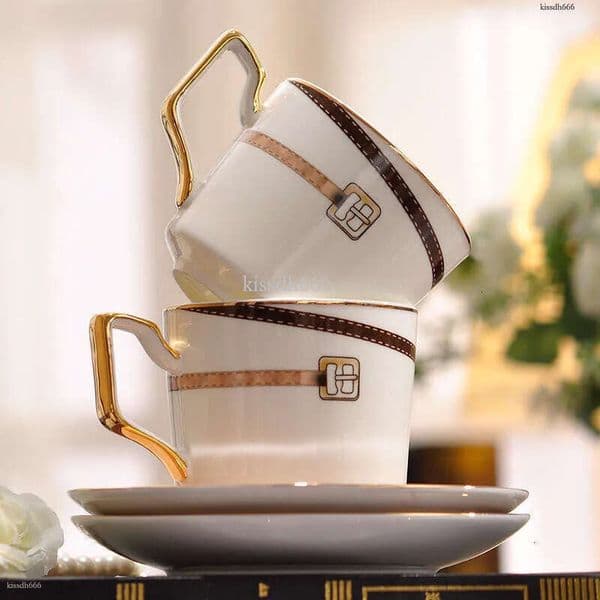 Simple coffee cup European home modern set English afternoon tea cup creative decoration single cup dish set