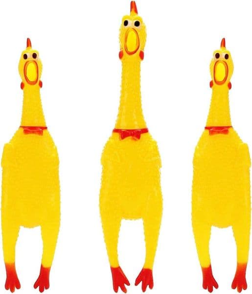 POPLAY 3 PCS Horse Toys Squeaky Chicken Dog Toys Turkey Ball for Play Horses Play Ball to Reduce Separation Anxiety Noise Maker X260525