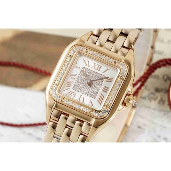Top quality panthere watch super clone watches mens watch womens watch swiss quartz movement sapphire crystal glass 316L steel 22mm 27mm with box XE5S