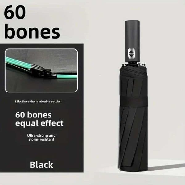 Automatic Umbrella Large 60 Bones Mens Strong Wind resistant Sunscreen and UV resistant Womens Dual pose Sun L260522 Z260606