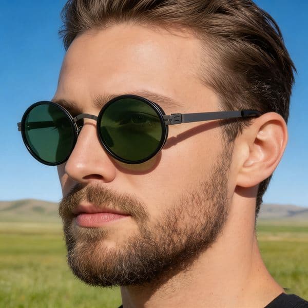 High Quality New Oval Frame HD Polarized Driving Sunglasses for Men, Fashionable and High-End Sun Protection Glasses, Men's Retro Eyewear