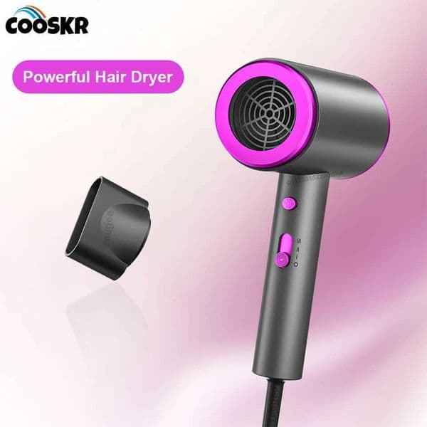 Professional Hair Dryer Powerful 1600W Fast Drying Low Noise 3 Speeds Blow Dryer Hot and Cold Air Function for Home Salon Travel L260525