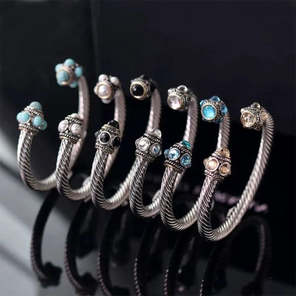 Classic Brand Davidlys Bracelets stone Cuff High Quality Women Bangle Designer Stainless steel Silver Bracelet Luxury Jewelry Bracelets Designer For Women