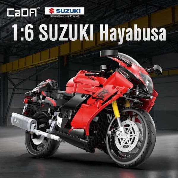 1043PCS CaDA 16 Scale Replica Suzuki Hayabusa 25th Anniversary Commemorative Edition Building Block Set L260525