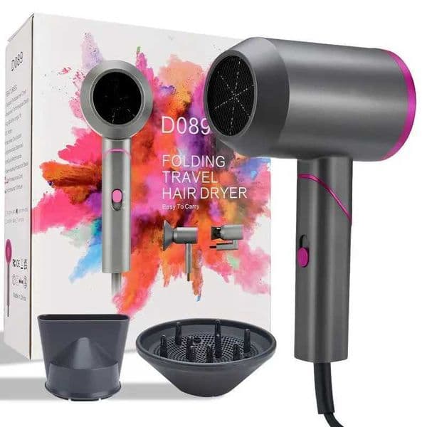 Negative ion blower with Foldable Handle Fast Drying Low Noise Blow Dryer for Women Men Portable Constant Temperature Blow Dryer L260525