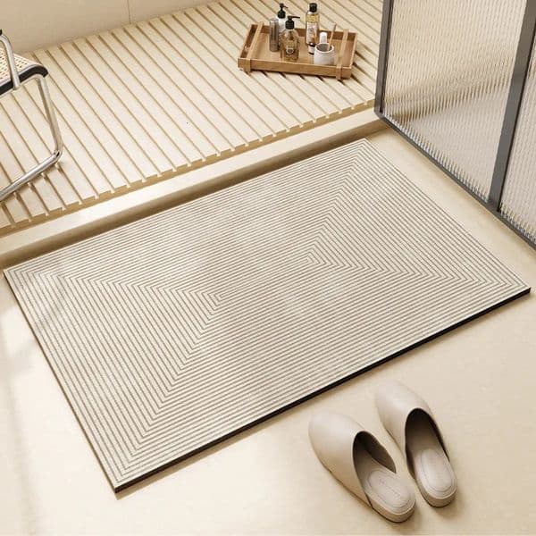 VIKAMA modern minimalist style bathroom floor mat anti slip and absorbent carpet bathroom entrance door mat 260518