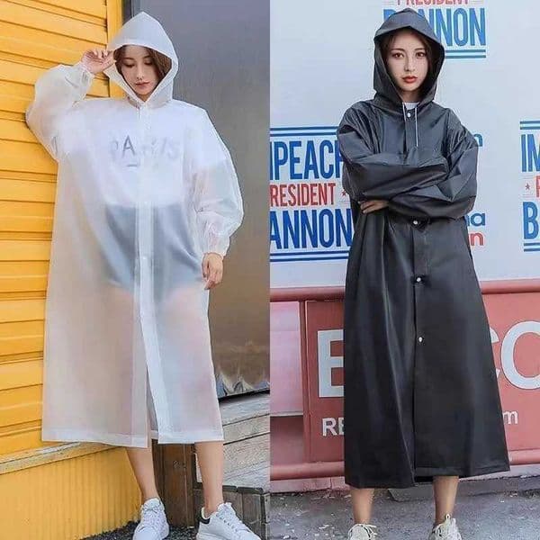 1PC Non-disposable Portable Adult Raincoat Eva Poncho Outdoor Travel Transparent One-piece Unisex Raincoat For Man Rainwear C260525