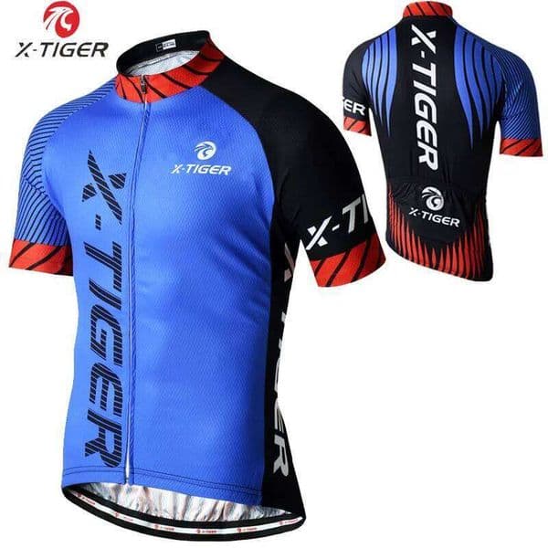 X-TIGER Jersey Men Mountain Bike Quick-Dry Racing MTB Bicycle Clothes SPF 40+ Breathale Cycling Clothing Wear 26Y0521