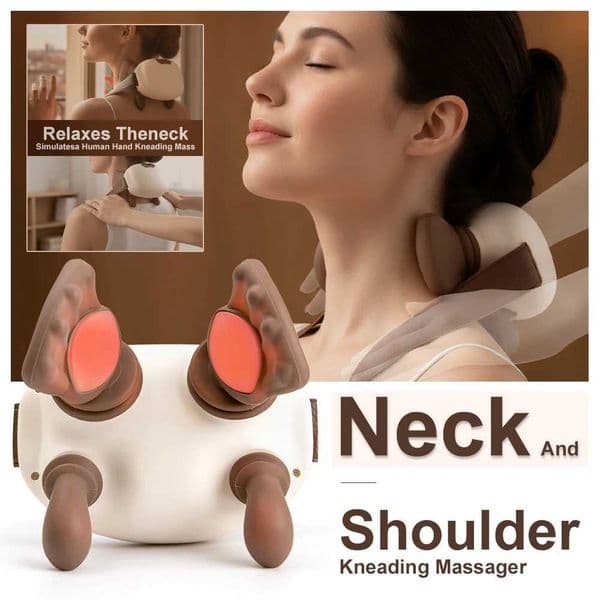 Wireless Neck And Back Massager Neck And Shoulder Kneading Massage Shawl Neck Cervical Relaxing Trapezius Massager L260525