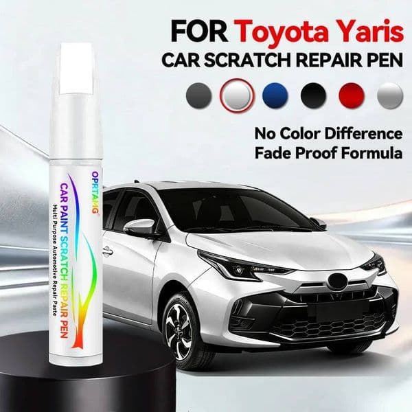 Car Paint Repair Pen Touch Up Scratch Remover DIY Auto Accessories Black White 040 YELLOW 6W2 Silver 1H4 Grey For TOYOTA YARIS