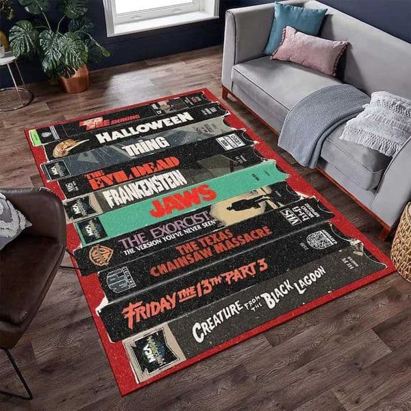 ic Horror Movie Tape Carpet Mat Rug Horror Film Design Home Decoration Floor Rugs for Living Room Bedroom Media Room Decor W260525