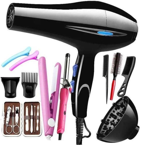 Hair Dryer 2200W Professional Powerful Hair Dryer Fast Heating Hot And Cold Adjustment Ionic Air Blow Dryer with Air Collecting L260525OJIH