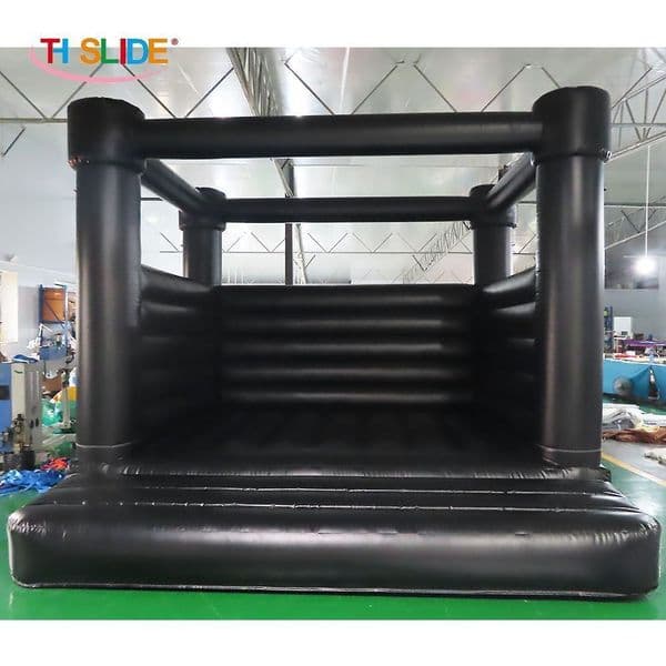 15x15ft 4.5x4.5m outdoor Inflatable Wedding Bouncer black Jumper Bouncy Castle for halloween party,Black wedding bouncy castle bounce house for party 54656