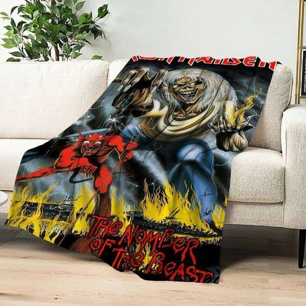 Band I-Iron M-Maidens Blanket Skin friendly comfort warm soft plush blanket suitable sofa living room office bedroom W260525