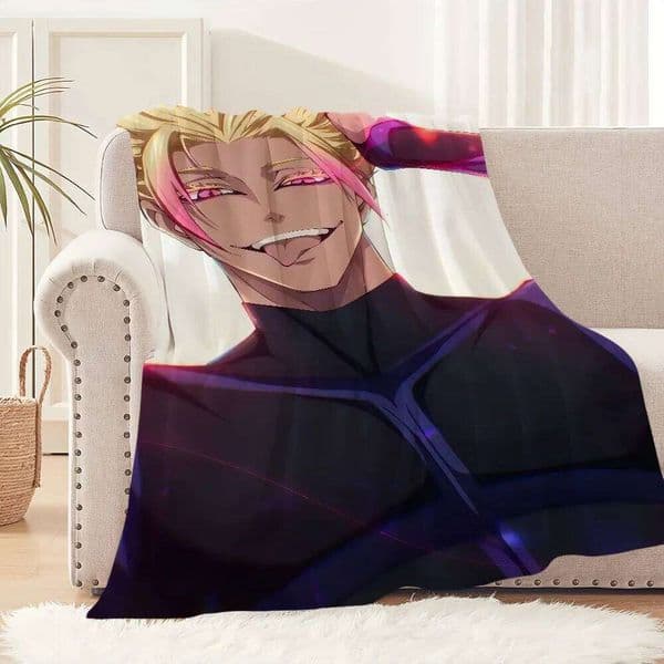 B-BLUE L-LOCK Shidou Ryuusei Blanket Soft Comfortable Nap Plush Suitable For Iiving Room Office Bedroom Birthday Home Kid Gift W260525